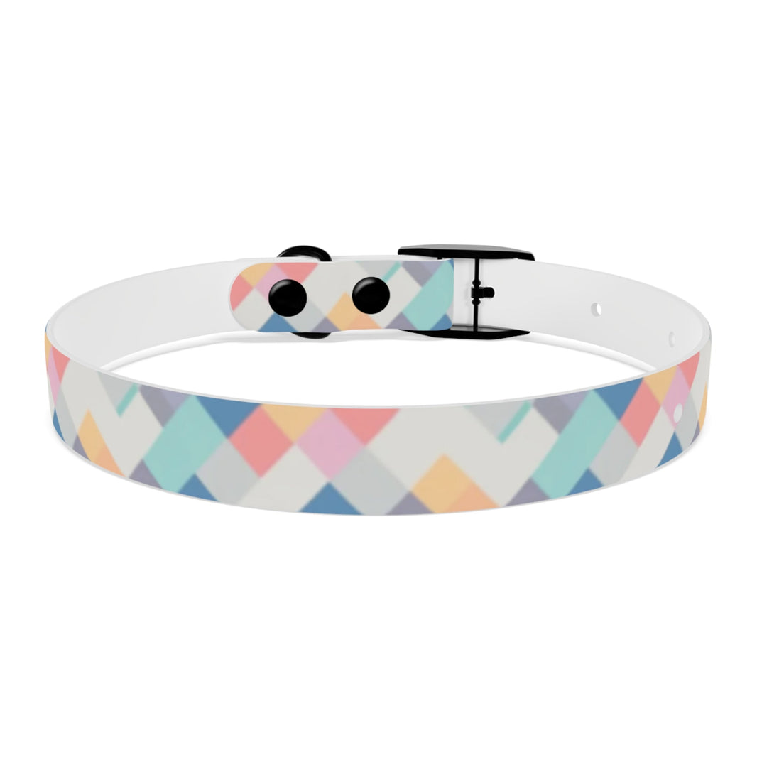 image Pastel Pixel Weave in Diagonal Harmony - Pet Collar Pet Zen